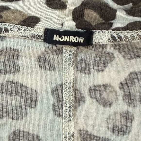 Monrow Scoop Neck Leopard Print Tank Top - Women’s US M - Picture 6 of 8